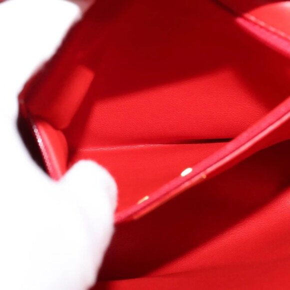 Christian Dior Backpack Leather Red Gold Auth - Picture 9 of 16